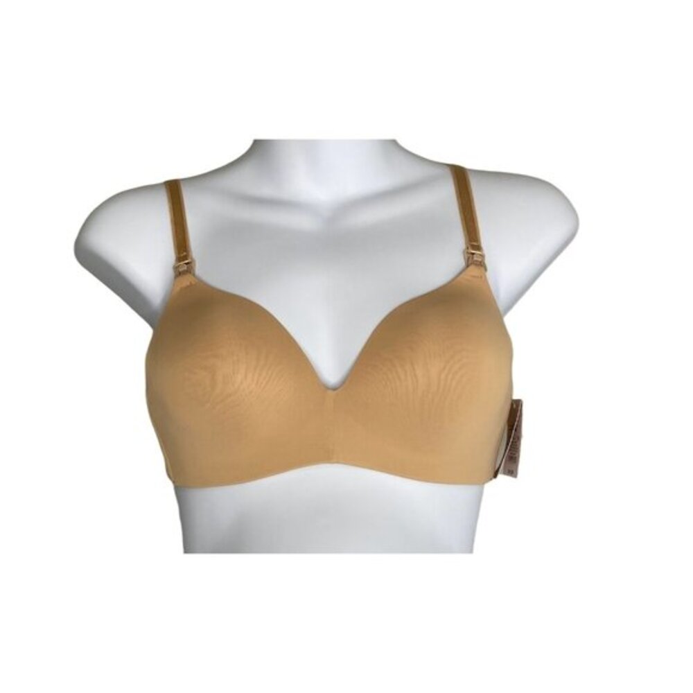 Auden Nursing Maternity Bra Women's 36B Nude Tan Adjustable Wire Free Smooth NEW